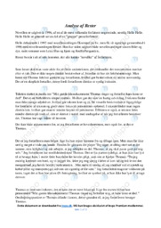 Rester | Analyse | Helle Helle