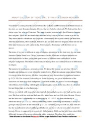‘Good girl’ | Analytical essay