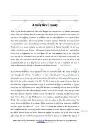 ‘On Witness and Respair’ | Analytical essay