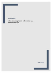 Polynomier og funktionsanalyse | Emneopgave