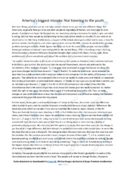 Emma Gonzalez´s gun control speech | Analytical essay