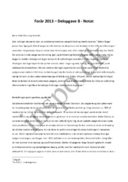 Forår 2013 – Delopgave B | Samfundsfag | Helle Thorning Schmidt