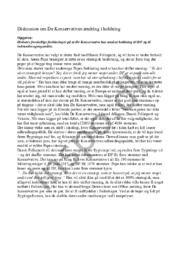 Diskussion om De Konservatives ændring i holdning