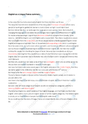 English as a Lingua Franca | Summary