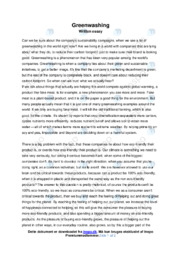 ‘Greenwashing’ | Essay