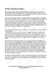 ‘Andy and the snake’ | Analytical essay