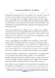 Et rødt øje | Analyse | Jonas Hassen Khemiri