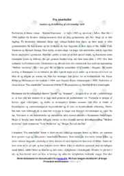 Selvstændigt værk | Analyse | Kirsten Hammann