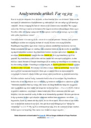 Far og jeg | Analyse | Pär Lagerkvist