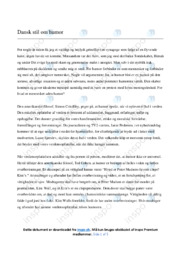Humor | Dansk Essay