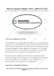 Maersk Container Industry | Analyse
