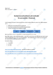 Personbiler | Konkurrencesituationen