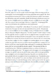 ‘A Gap of Sky’ | Analytical essay