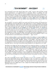 ‘Oh Mummy’ | Analytical essay