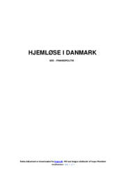 Hjemløse i Danmark | IØ noter