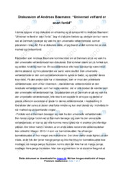 ‘Universel velfærd er snart fortid’ | Samfundsfag | Diskussion