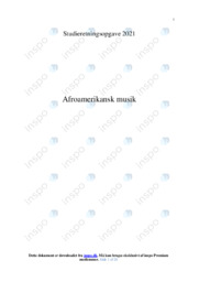 Afroamerikansk musik | SRO