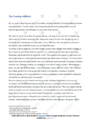 The Gaming industry | Essay
