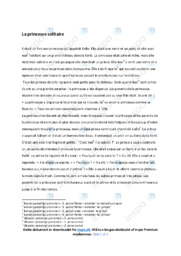 La princesse solitaire | Fransk