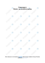 Rentes- og annuitetsregning | Emneopgave