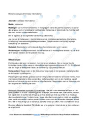 Amnesty International | Noter Reklameanalyse