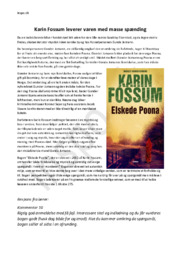 Elskede Poona | Karin Fossum | Boganmeldelse