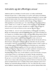 Eksamenssæt 28 maj 2014 | Kronik Individets og det offentliges ansvar