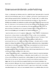 Eksamenssæt maj 2009 | Grænseoverskridende underholdning – Kronik opg. 3