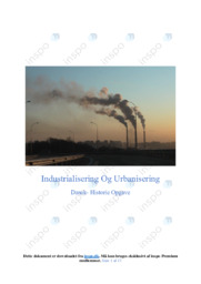 Industrialisering og urbanisering | DHO
