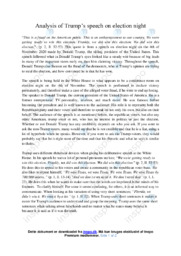 Trump’s speech on election night | Analysis