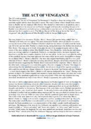 An Act of Vengeance | Analytical essay