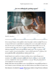 The pandemic | Argumentative essay