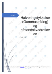 Halveringstykkelse og afstandskvadratloven | Fysikrapport