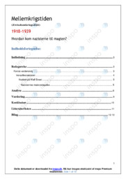 Mellemkrigstiden | Historie