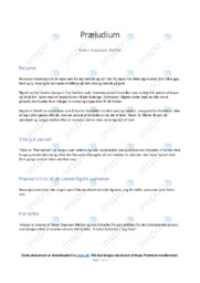 Præludium | Noter Analyse | Steen Steensen Blicher