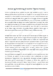 Maries historie | Analyse | Christina Hesselholdt