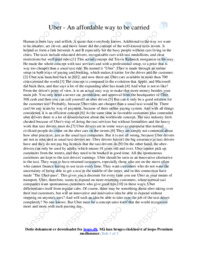 Uber | Essay