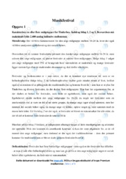 Musikfestival | Brancheanalyse | Noter