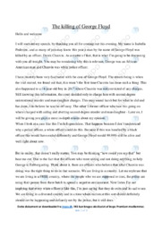 The killing of George Floyd | Sppech