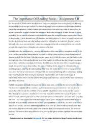 The Importance Of Reading Books | Essay