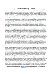 ‘Smile’ | Analytical essay