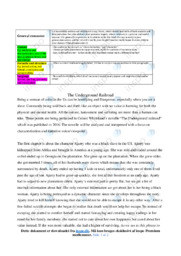 ‘The Underground Railroad’ | Analytical essay