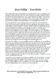 ‘Free Fallin’ | Analytical essay