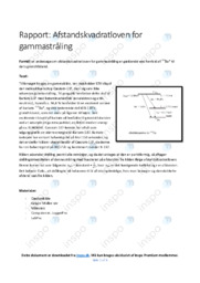 Afstandskvadratloven for gammastråling