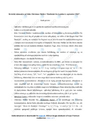 Radiotale fra London 6. september 1942 | Retorisk analyse