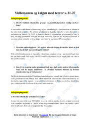 Mellemøsten og krigen mod terror | Spørgsmål