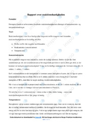 Reaktionshastighed | Kemirapport
