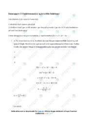 Funktionsanalyse og invertible funktioner | Emneopgave