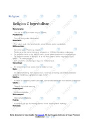 Religion C begrebsliste | Over 30 sider | Noter