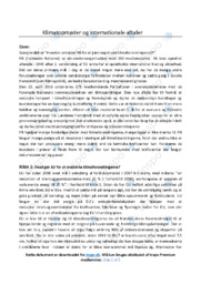 Klimatopmøder og internationale aftaler